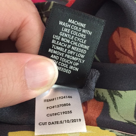 DARK GREY FLORAL GEORGETTE SHARKBITE GODDESS TANK - Picture 10 of 10